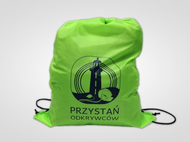 Sitodruk na workach sportowych neonowych dla Przystani Odkrywców