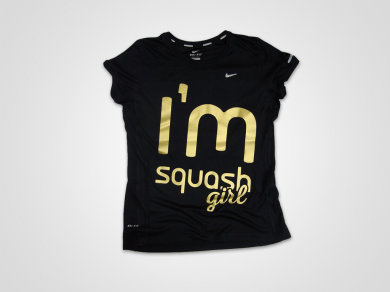 Folia Flex metalizowana złota na koszulkach sportowych dla My Squash