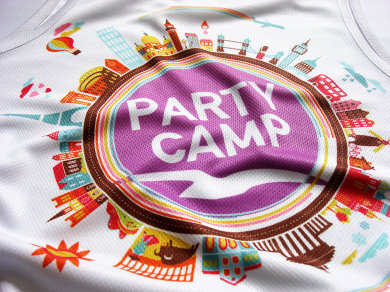 Sublimacja na koszulkach sportowych poliestrowych dla Party Camp